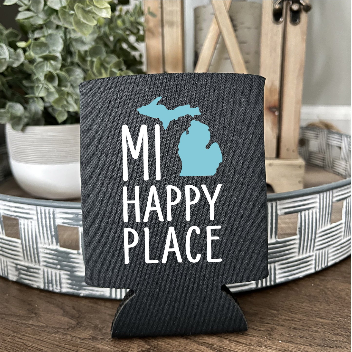 MI Happy Place - Michigan Koozie