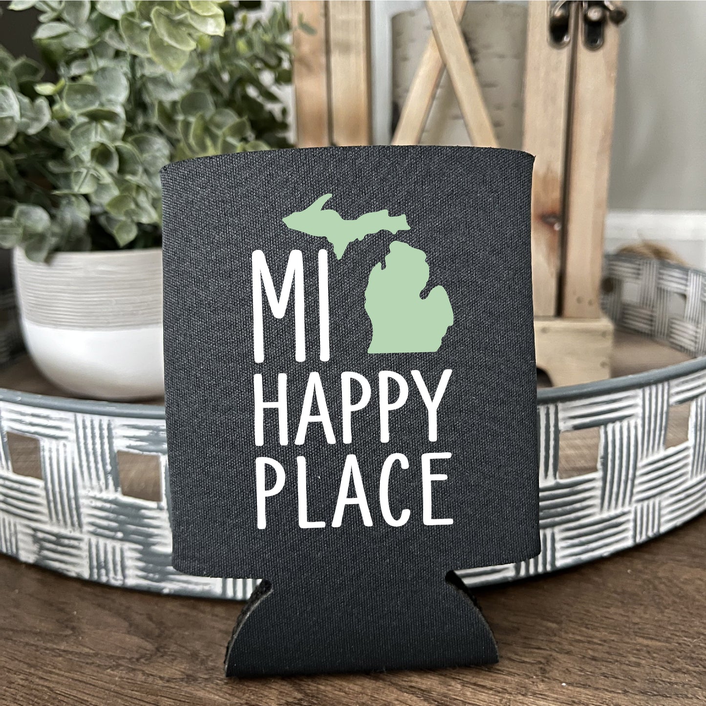 MI Happy Place - Michigan Koozie