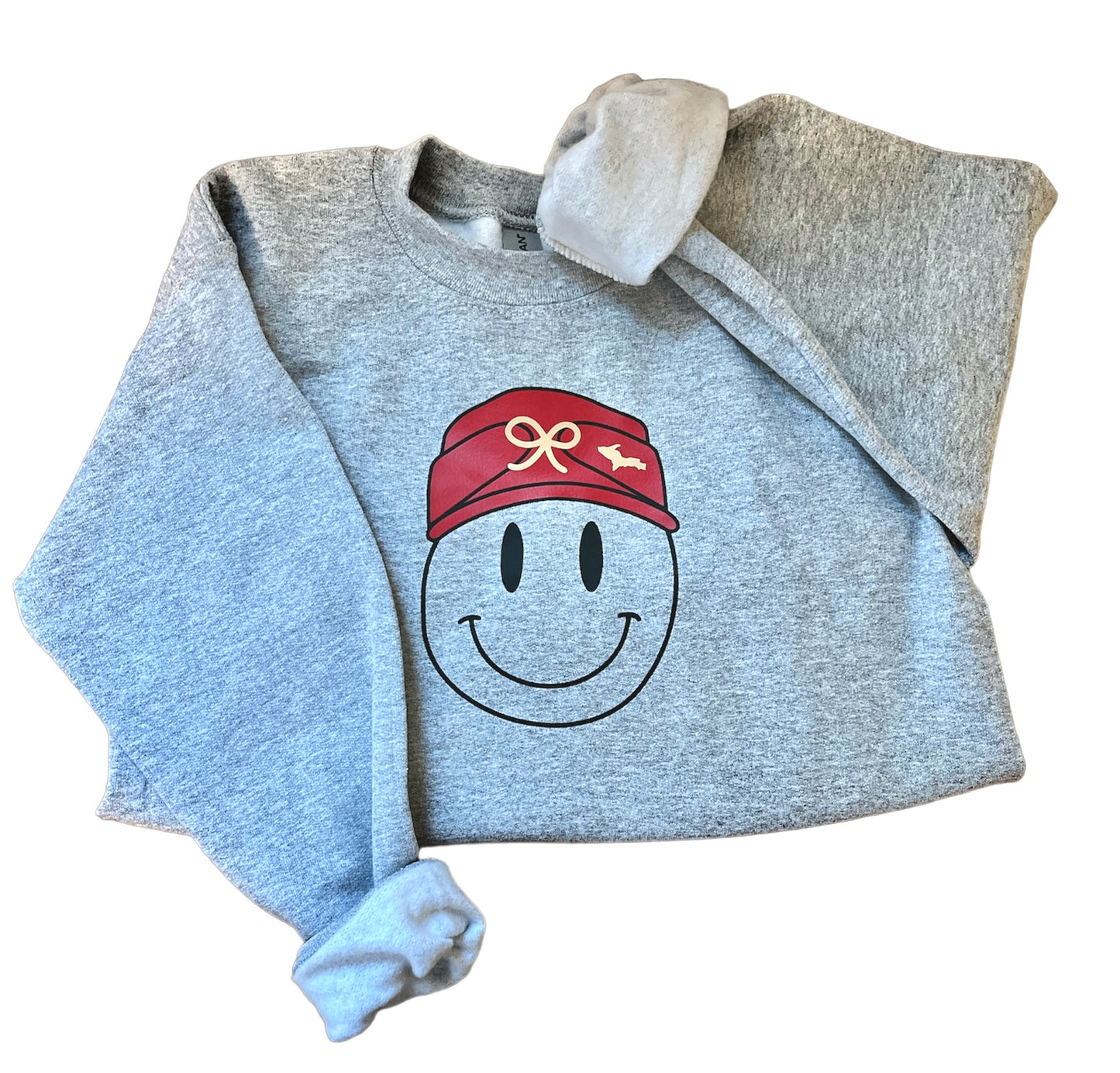 Smiley Face Red Hat UP Sweatshirt