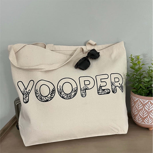Floral YOOPER Shopping Tote Bag